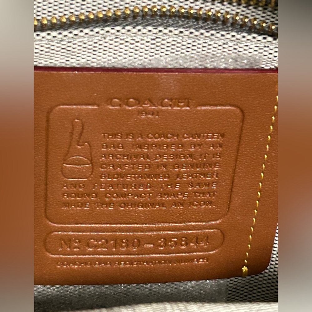 COACH Canteen Glovetanned Smooth Leather in Twilight Blue - Picture 9 of 11